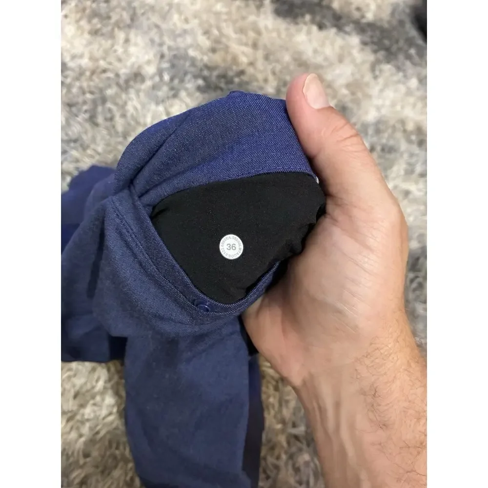 Lululemon Commission Classic Fit Shorts Mens 36x7 Dark Navy (No Tag) Warpstreme